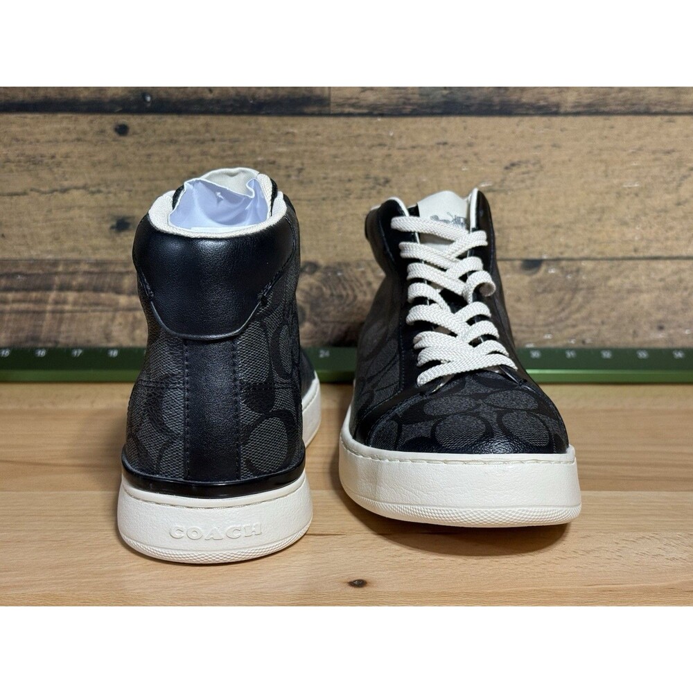 🔥NEW-Coach Clip High Top Men’s Sneaker Charcoal/ Black G5385 Size 8D /9.5 WMN - Picture 7 of 10
